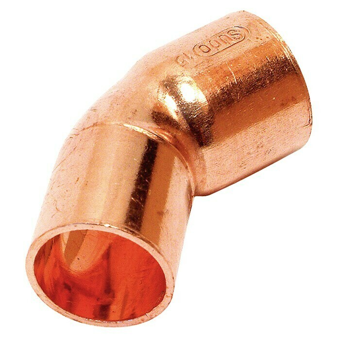 Curva de cobre M-H (15 mm, Ángulo: 45°, 4 uds.)