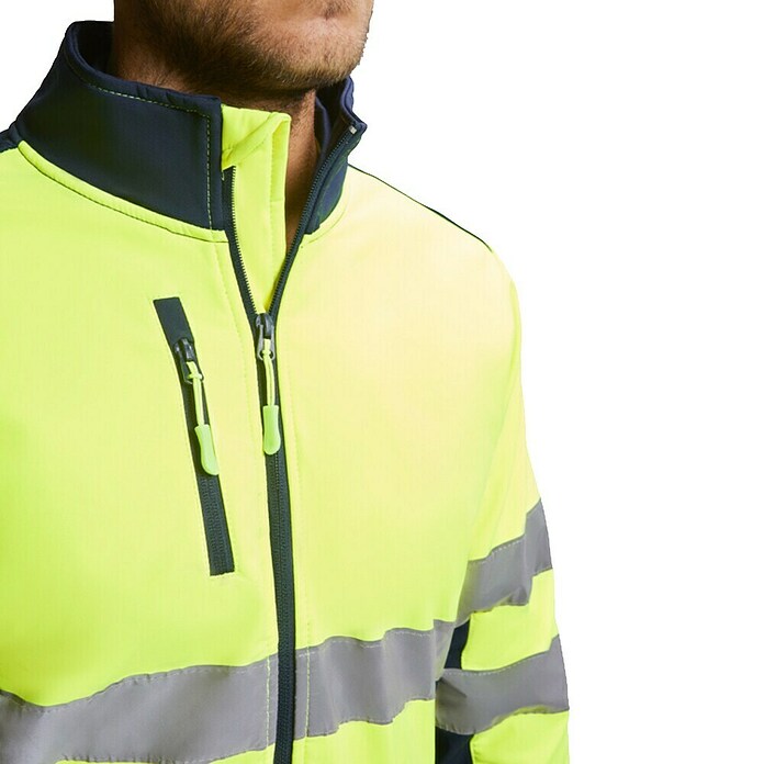 Chaqueta Softshell Antares (XXL, Amarillo flúor/Azul marino) | BAUHAUS
