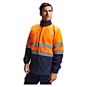 Chaqueta polar Altair (M, Naranja flúor/Azul marino) | BAUHAUS