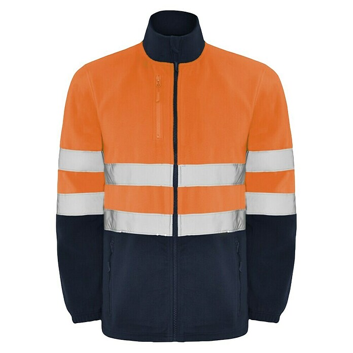 Chaqueta polar Altair (M, Naranja flúor/Azul marino) | BAUHAUS