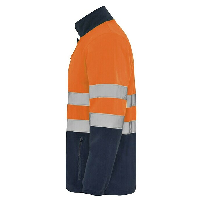 Chaqueta polar Altair (M, Naranja flúor/Azul marino) | BAUHAUS