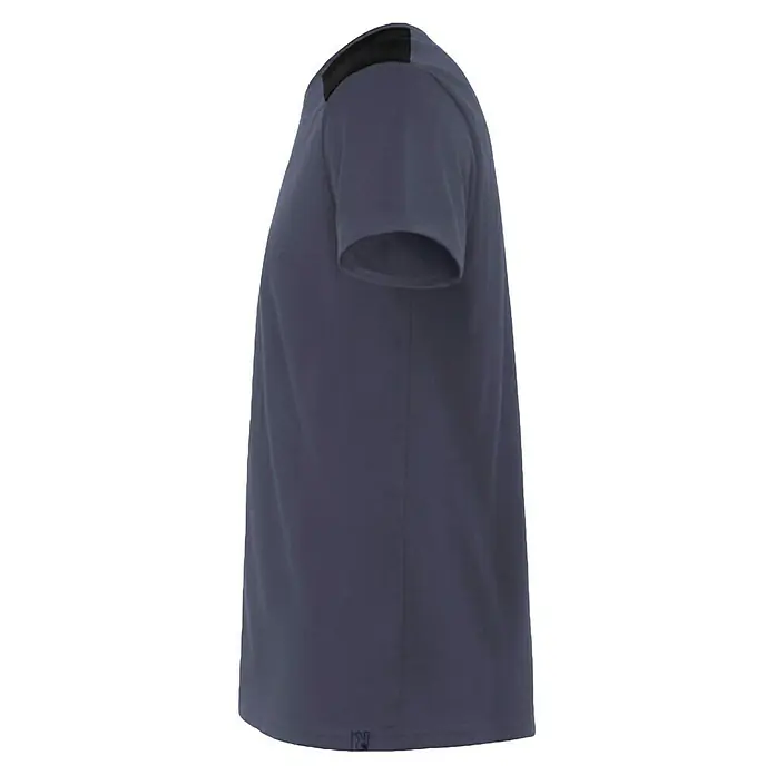 Camiseta Expedition - S, Plomo/Negro, 60% algodón / 40% poliéster - Camiseta morada oscura con mangas cortas y detalle negro en el hombro. El ajuste perfecto y la comodidad para cada ocasión.