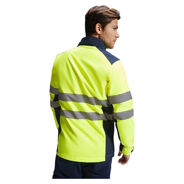 Chaqueta Softshell Antares (XXL, Amarillo flúor/Azul marino) | BAUHAUS