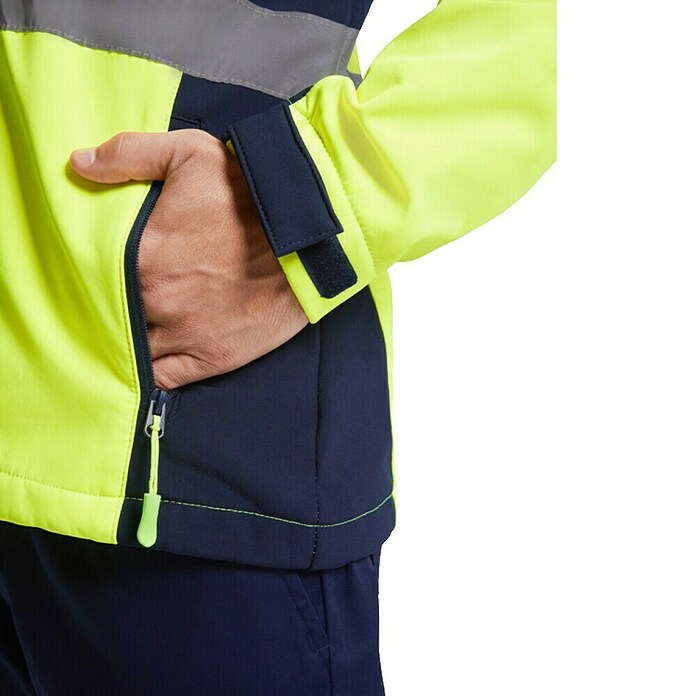 Chaqueta Softshell Antares (XXL, Amarillo flúor/Azul marino) | BAUHAUS
