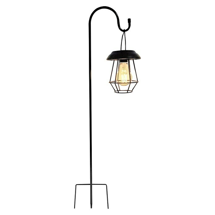 BAUHAUS Solar-Erdspieß Laterne (0,06 W, L x B x H: 12 x 12 x 78 cm, Schwarz, IP44, 7,2 lm) | BAUHAUS