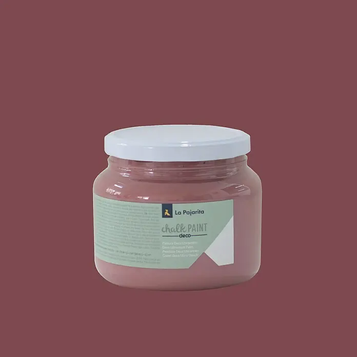 La Pajarita Pintura de tiza Chalk Paint - Hippy chic, 500 ml, Mate - Un tarro de pintura a la tiza La Pajarita Deco. Ideal para proyectos DIY y para decorar muebles con un acabado mate.