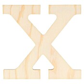 Artemio Letra de madera (Motivo: X, L x An x Al: 11,5 x 1 x 11,5 cm, Madera)