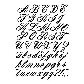 Artemio Plantilla decorativa Alfabeto 6 (29,7 x 42 cm)