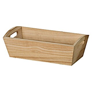 Artemio Caja de madera cesta (28 x 9 x 14 cm, Natural/marrón claro)