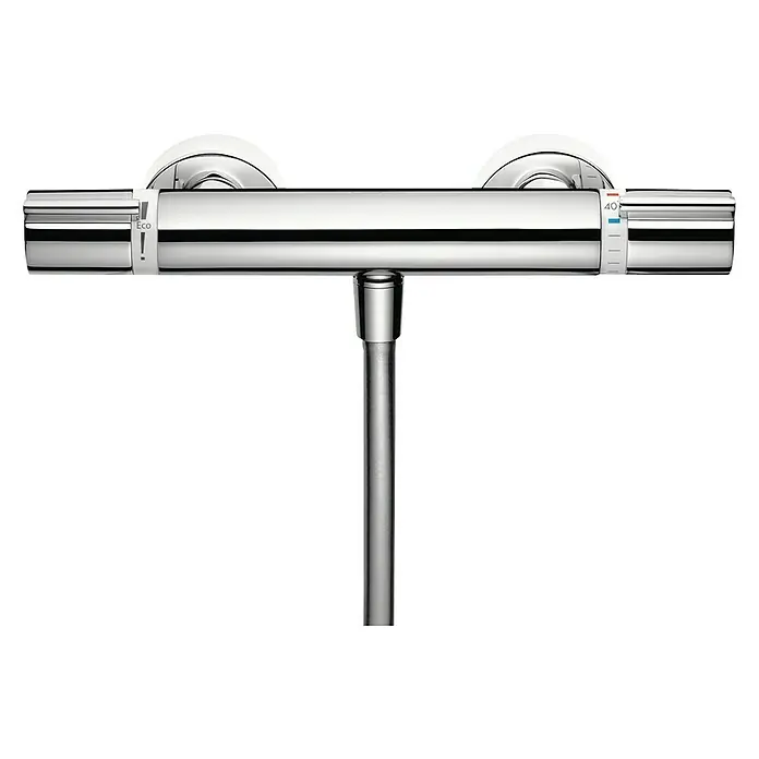 Hansgrohe Grifo con termostato Versostat - Ancho: 10 cm, Cromo, Resplandeciente - Grifo de ducha cromado con control de temperatura y función Eco para un diseño de baño moderno.