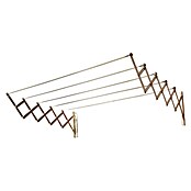 Tendedero de pared extensible 140 (Longitud cuerda de tender: 7 m, Plateado, Ancho: 140 cm)