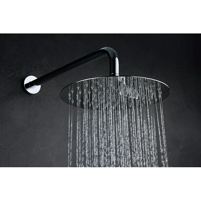 Imex Sistema de ducha empotrado Oslo - Cromo - Cabezal de ducha moderno con gran diámetro y chorros de agua para una experiencia de ducha de lujo. Diseño perfecto para cualquier baño.