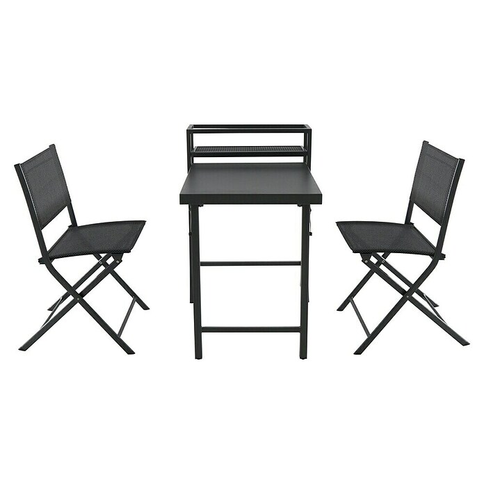 Sunfun Maja Balkonmöbel-Set (3-tlg., Anthrazit)