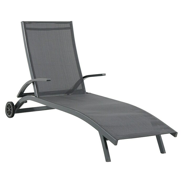Sunfun Maja Vrtni ležalnik  (Š x G: 68 x 192 cm, Sive barve, Aluminij, Možnost premikanja) | 8351 - Liegen Textilen | ICAD - Sommermöbel Liegen | ICA - Sommermöbel | IC - Freizeit im Garten | I - Stadtgarten | BAUHAUS