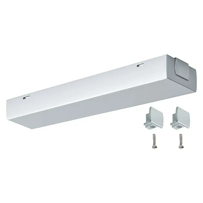 Paulmann URail Mittel-Einspeisung - 20,5 cm, 1.000 W, Chrom matt - Weißer LED-Balkenstrahler mit Montageklammern und Schrauben für eine einfache Installation. Ideal für moderne Beleuchtungslösungen.