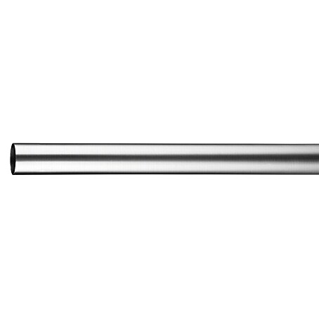 Gardinenstange (Edelstahloptik, Länge: 240 cm, Durchmesser: 25 mm)