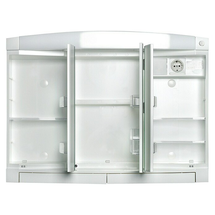 Jokey Spiegelschrank Swing (3-türig, Weiß, Mit Beleuchtung)