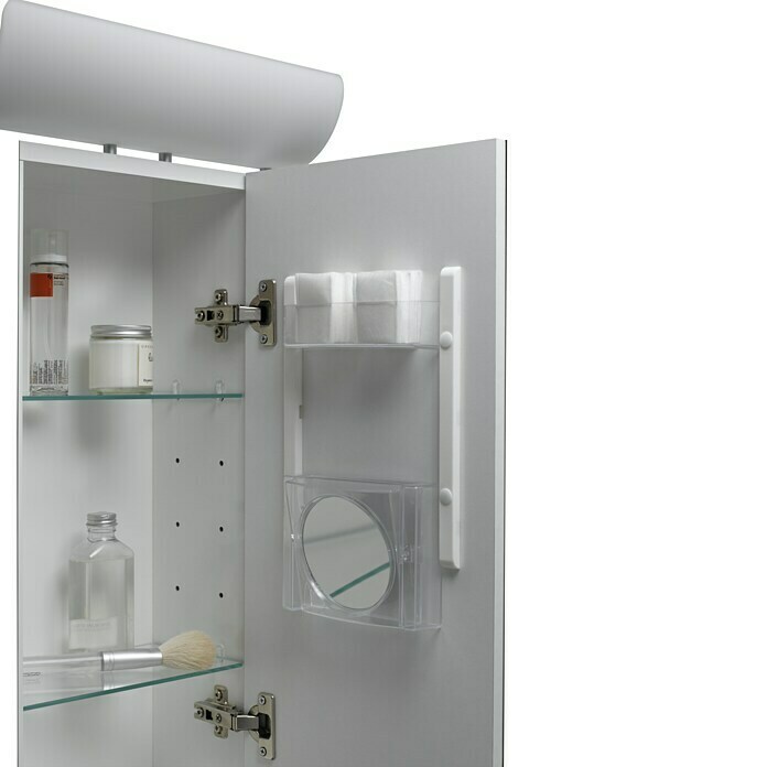 Jokey Spiegelschrank Tagona (B x H: 80 x 65 cm, Mit Beleuchtung, MDF, Weiß)  | BAUHAUS | Spiegelschränke