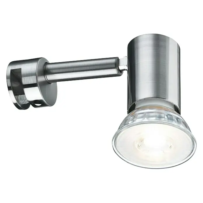 Paulmann Galeria LED-Spiegelleuchte Simplo - 5,3 W, L x B x H: 10 x 3 x 6 cm, Silber, Warmweiß - Moderne Wandleuchte aus Edelstahl. Die Lampe ist schwenkbar und bietet ein helles, fokussiertes Licht für jeden Raum.