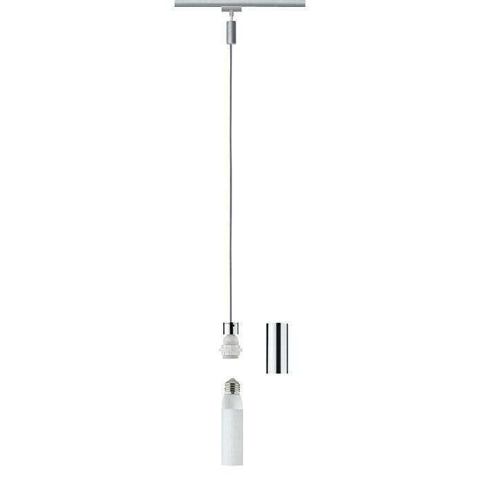 Paulmann URail 2Easy Pendelleuchte Basic20 W, Chrom, Höhe: 150 cm Front View