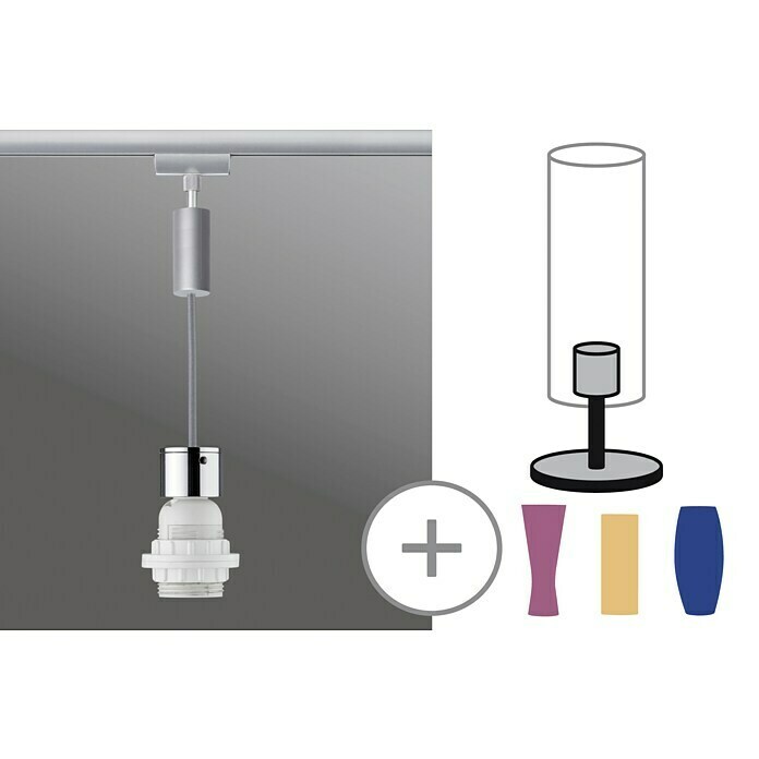 Paulmann URail 2Easy Pendelleuchte Basic20 W, Chrom, Höhe: 150 cm Use Shot