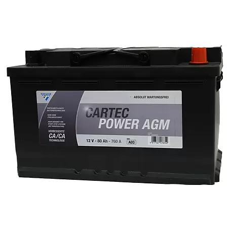 Cartec  Autobatterie Power AGM 80 AH 760 A KSN A03
