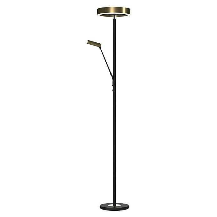 Tween Light LED-Stehleuchte Orlando (Höhe: 180 cm, Sandschwarz, Messing gebürstet, Warmweiß) | BAUHAUS