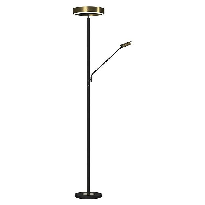 Tween Light LED-Stehleuchte Orlando (Höhe: 180 cm, Sandschwarz, Messing gebürstet, Warmweiß) | BAUHAUS