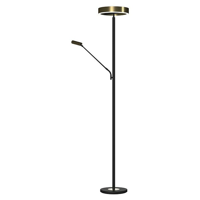 Tween Light LED-Stehleuchte Orlando (Höhe: 180 cm, Sandschwarz, Messing gebürstet, Warmweiß) | BAUHAUS