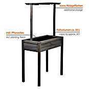 Dobar Hochbeet (80 x 40 x 145 cm, Holz, Anthrazit) | BAUHAUS
