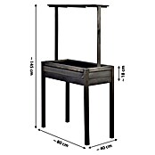 Dobar Hochbeet (80 x 40 x 145 cm, Holz, Anthrazit) | BAUHAUS