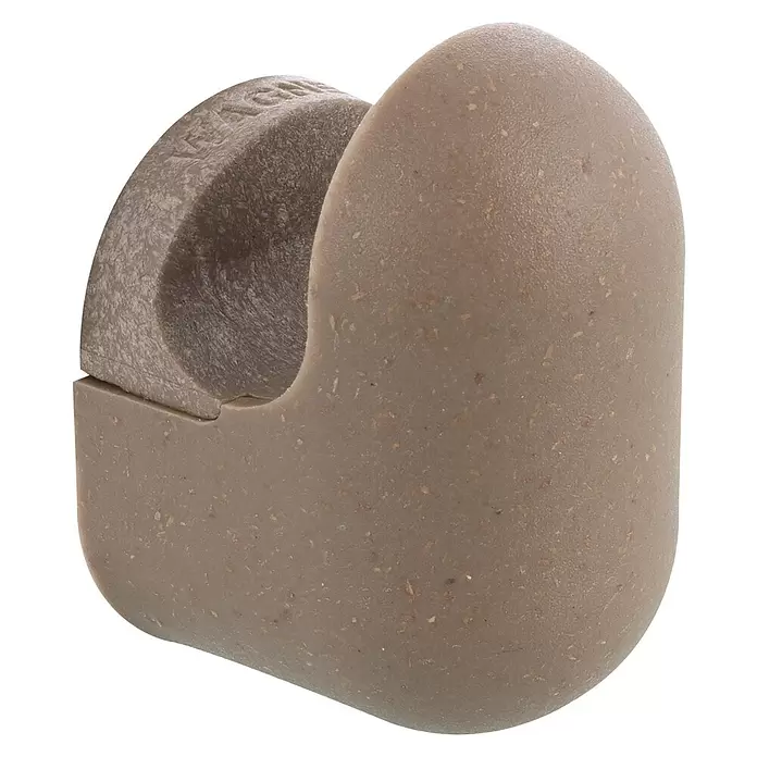 Wagner System Garderobenhaken PILL - L x B x H: 35 x 30 x 50 mm, Taupe, 1 Stk. - Texturierte, hellbraune feste Seife, in zwei ineinandergreifende, kieselsteinförmige Stücke geteilt.