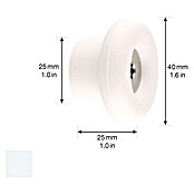 Wagner System Garderobenhaken DOT (Ø x H: 40 x 25 mm, Lichtgrau, 1 Stk.) | BAUHAUS