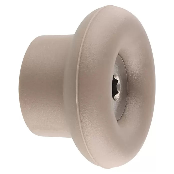 Wagner System Garderobenhaken DOT - Ø x H: 40 x 25 mm, Taupe, 1 Stk. - Beiger, strukturierter Knauf mit sternförmiger Schrauböffnung zur Befestigung.