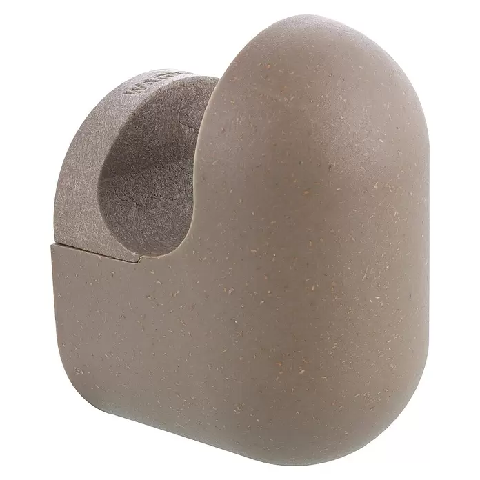 Wagner System Garderobenhaken PILL - L x B x H: 55 x 45 x 75 mm, Taupe, 1 Stk. - Gesprenkelte hellbraune Duschkopfhalterung mit gebogener Öffnung.