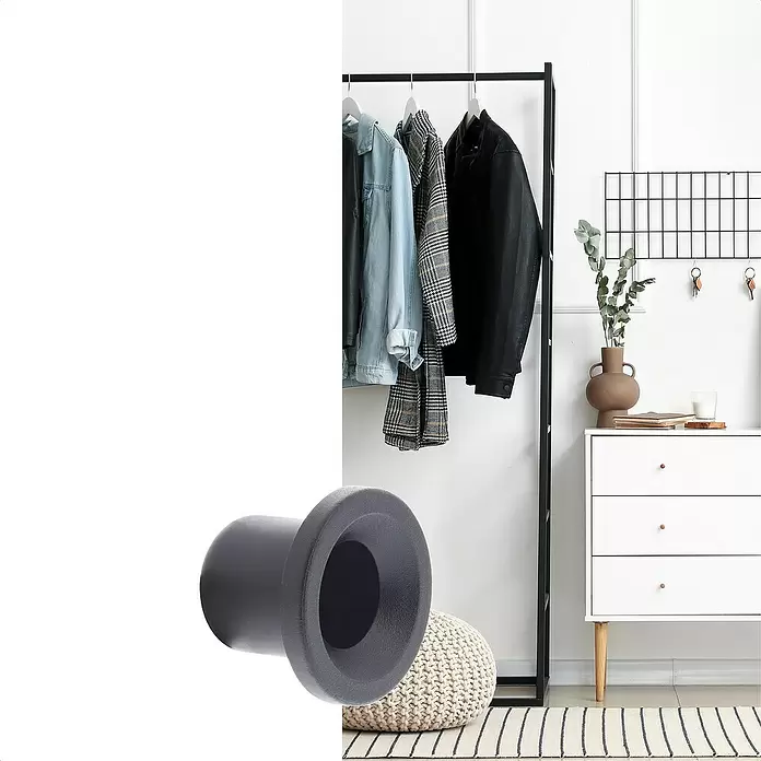 Wagner System Wandhaken WH0450 - Ø x L: 38 x 30 mm, 1 Stk. - Großes, dunkelgraues, glockenförmiges Objekt mit trichterförmiger Öffnung.