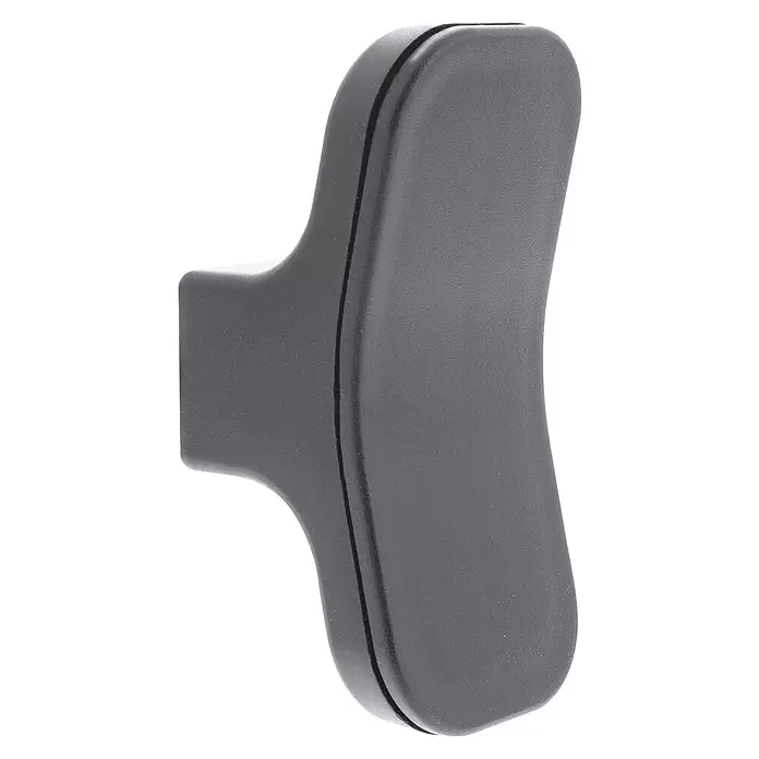 Wagner System Wandhaken WH0480 - L x H: 36 x 85 mm, 1 Stk. - Dunkelgrauer, texturierter, ergonomischer Griff mit konturierter Form und zentraler Naht.