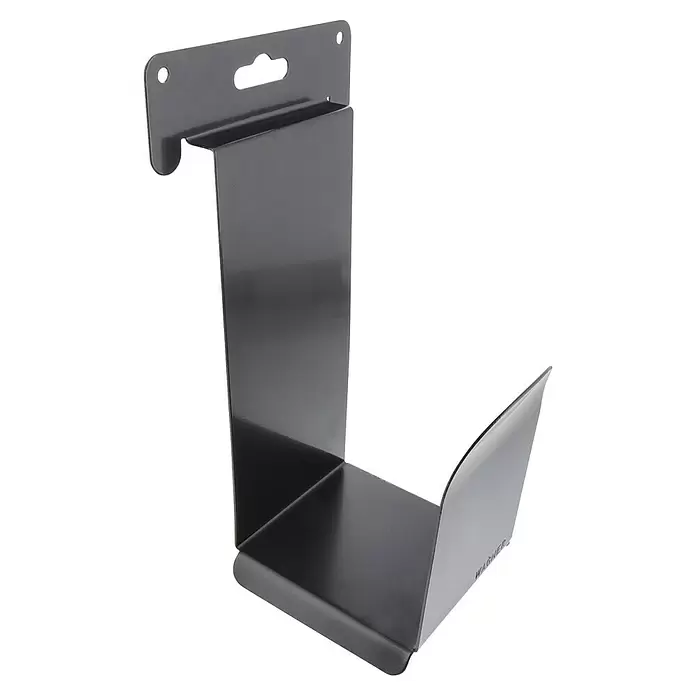 Wagner System Wandhalterung Kabelaufnahme - L x B x H: 103 x 127 x 245 mm, 1 Stk. - Dunkelgraue L-förmige Metallhalterung mit Montagelöchern, ideal zum Aufhängen oder Stützen.