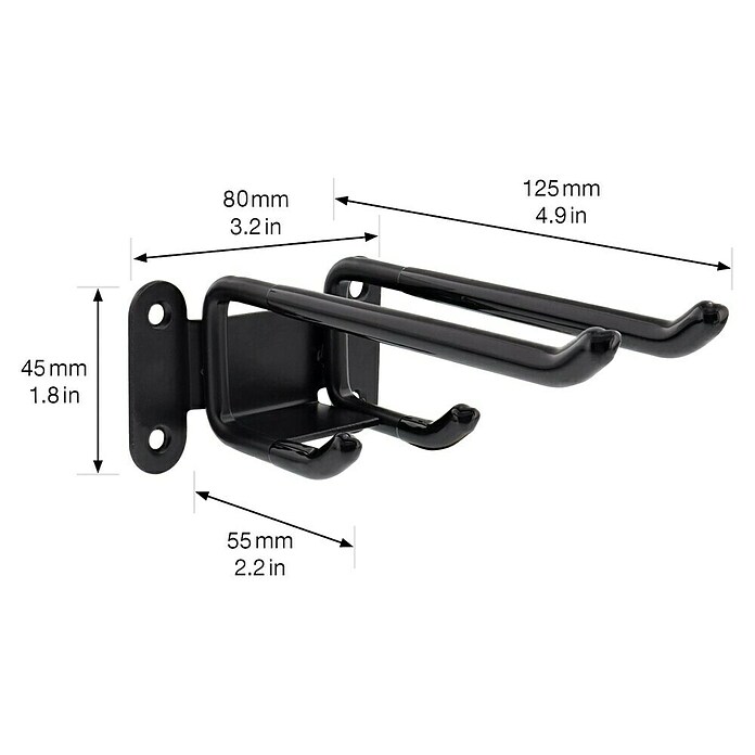 Wagner System Wandhaken WH2093 (L x B x H: 125 x 80 x 45 mm, 1 Stk.) | BAUHAUS