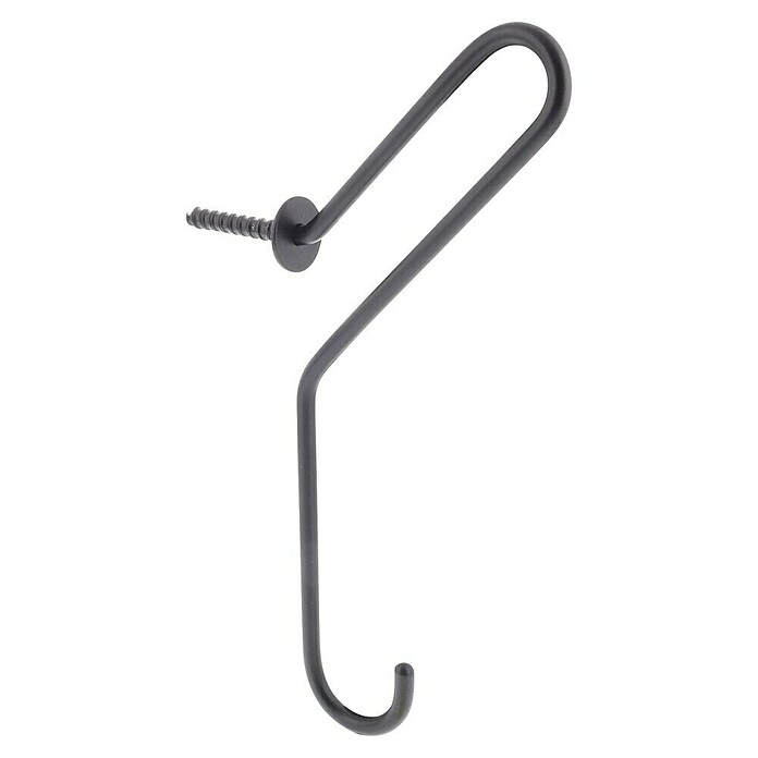 Wagner System Garderobenhaken WH 432 (L x H: 80 x 185 mm, Schwarz, 1 Stk.) | BAUHAUS