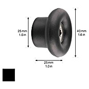 Wagner System Garderobenhaken DOT (Ø x H: 40 x 25 mm, Schwarz, 1 Stk.) | BAUHAUS