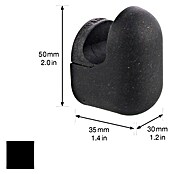 Wagner System Garderobenhaken PILL (L x B x H: 35 x 30 x 50 mm, Schwarz, 1 Stk.) | BAUHAUS