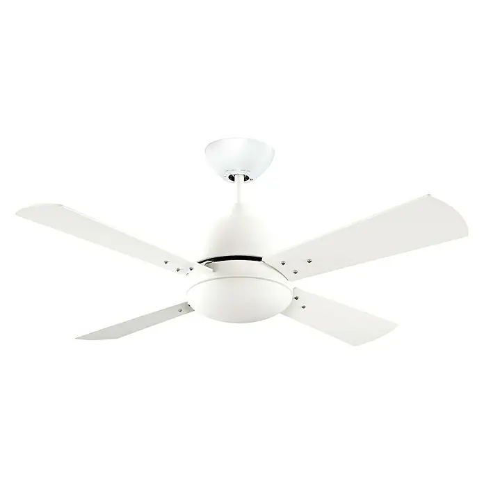 Leds-C4 Ventilador de techo Borneo - Blanco, 106 cm, 40 W - Un ventilador de techo blanco con cuatro aspas. La solución perfecta para mantener cualquier habitación fresca y elegante.