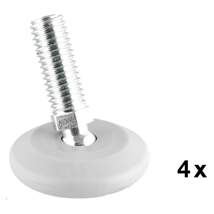 Wagner System Regulierschrauben (Durchmesser: 37 mm, Gewinde: M 10, Weiß) | BAUHAUS