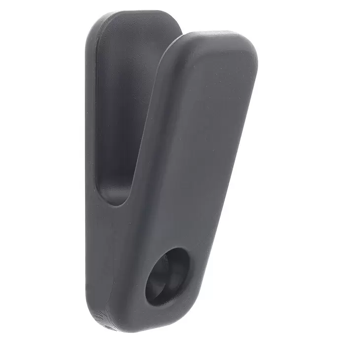 Wagner System Wandhaken WH0470 - L x H: 39 x 87 mm, 1 Stk. - Dunkelgrauer Kunststoff-U-Haken mit Loch für Kabel oder Befestigung.