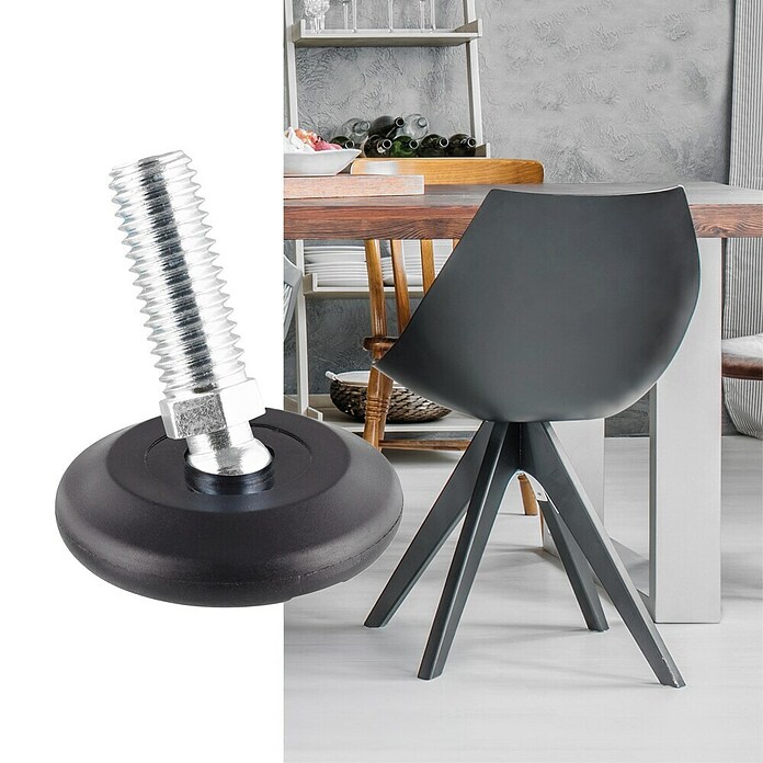 Wagner System Regulierschrauben (Durchmesser: 37 mm, Gewinde: M 10, Schwarz) | BAUHAUS