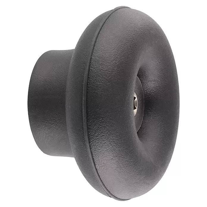 Wagner System Garderobenhaken DOT - Ø x H: 50 x 30 mm, Schwarz, 1 Stk. - Dunkelgrauer, texturierter Topfdeckelknauf mit einer Zentralschraube.