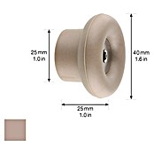 Wagner System Garderobenhaken DOT (Ø x H: 40 x 25 mm, Taupe, 1 Stk.) | BAUHAUS