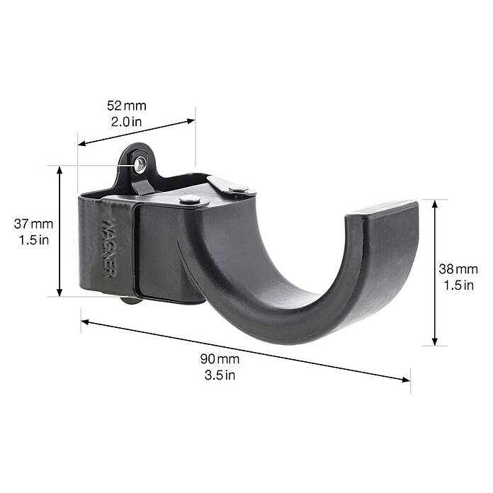 Wagner System Wandhalterung Haken Groß (L x B x H: 90 x 52 x 38 mm, 1 Stk.) | BAUHAUS
