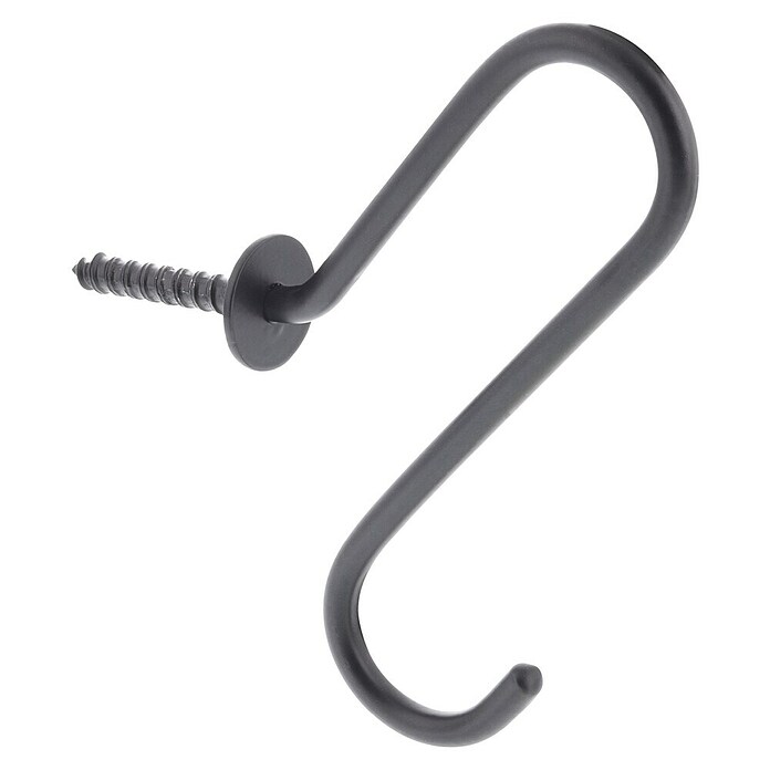 Wagner System Garderobenhaken WH431 (L x H: 70 x 106 mm, Schwarz, 1 Stk.) | BAUHAUS